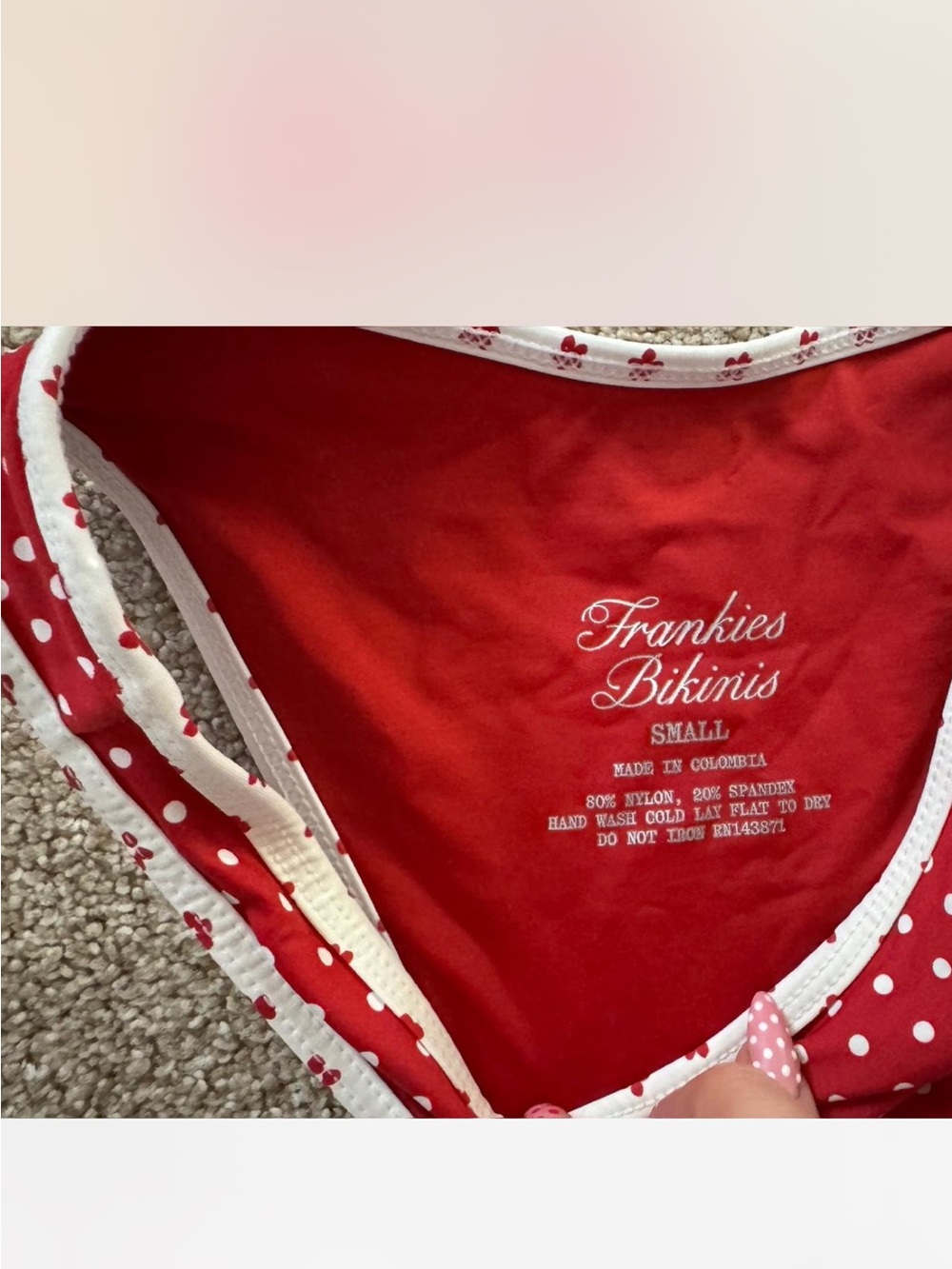 Frankie's Bikinis Red and White Polka Dot Two-Piece - Picture 4 of 4